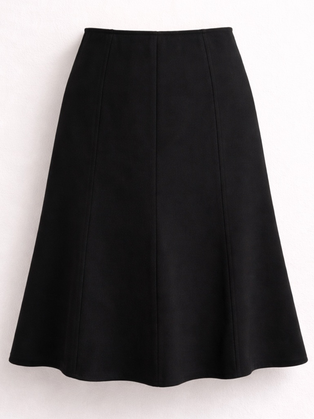 iZ Black A-Line Skirt Minimalist Classic Workwear Capsule Wardrobe Staple